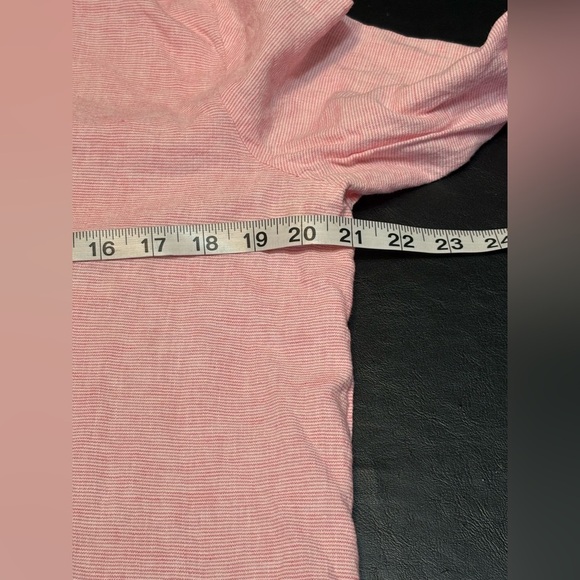 Vineyard Vines Pink 3/4 Sleeve Polo Tunic Linen and Cotton size M - Picture 10 of 12